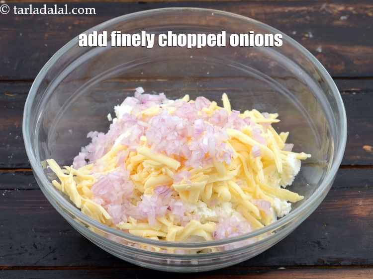 Step 5 – Add 1/4 cup&nbsp;finely&nbsp;<a href="https://www.tarladalal.com/glossary-chopped-onions-722i">chopped onions</a>.