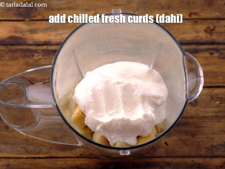 Step 5 – Add 1 cup&nbsp;chilled fresh&nbsp;<a href="https://www.tarladalal.com/glossary-curd-dahi-yogurt-yoghurt-383i">curds (dahi)</a>. Ensure the curd is fresh for best flavour.&nbsp;