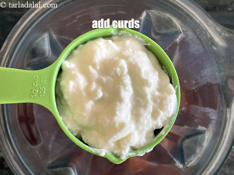 Step 8 – Add&nbsp;<meta charset="UTF-8" />1/2 cup&nbsp;<a href="glossary-curd-dahi-yogurt-yoghurt-383i">curds (dahi)</a>.