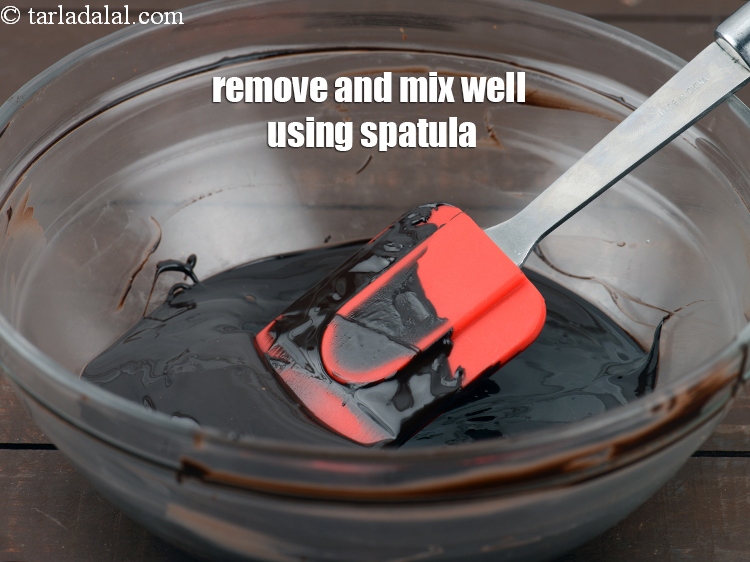 Step 5 – Remove and mix well using spatula till no lumps remains.