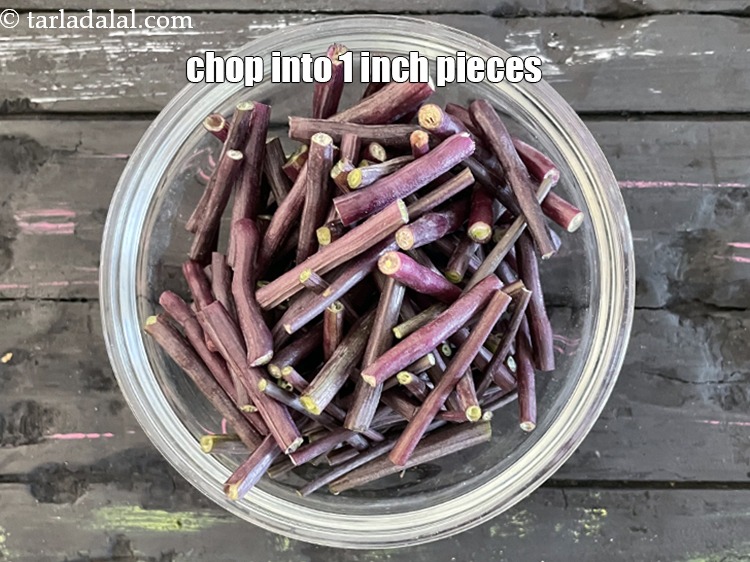 Step 5 – Cut into 1 inch pieces.