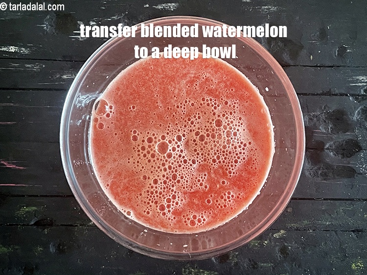 Step 6 – To make <strong>watermelon slush recipe | healthy frozen Indian watermelon summer dessert | 3 ingredient …