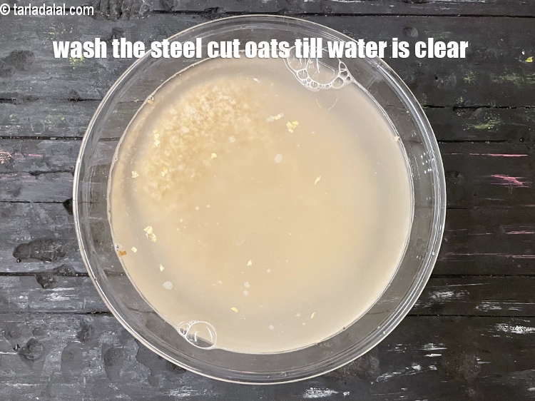 Step 5 – Wash uncooked steel cut oats.