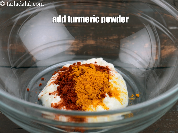 Step 6 – Add &frac14; tsp <a href="https://www.tarladalal.com/glossary-turmeric-powder-haldi-645i">turmeric powder (haldi)</a>.