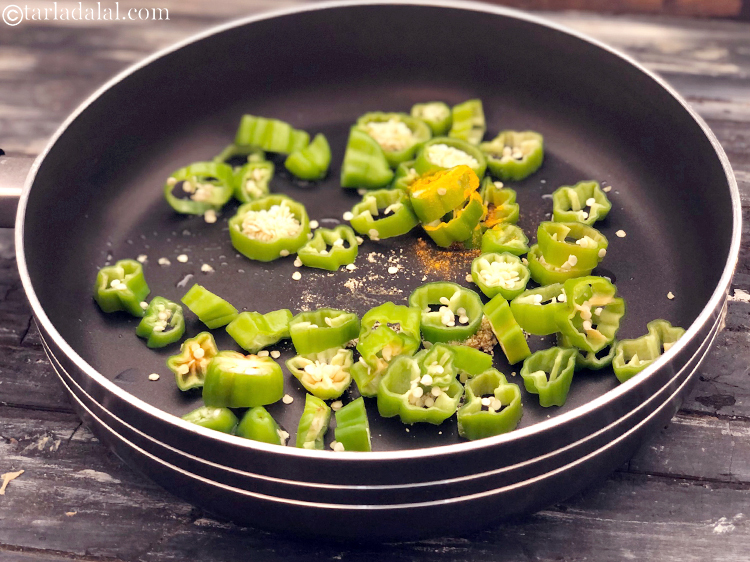 Step 5 – Add the haldi powder (turmeric powder ).