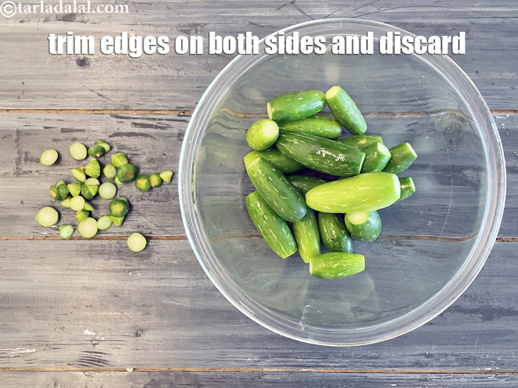 Step 6 – Trim the ends of the tendli.