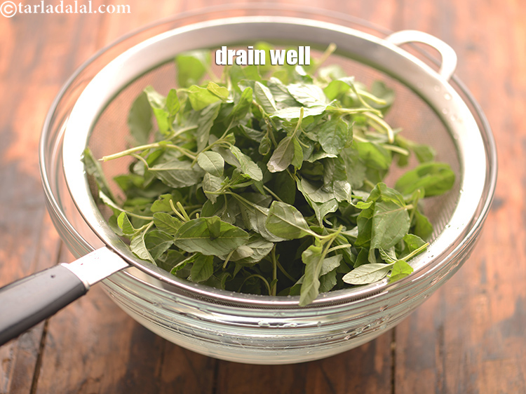 Step 29 – Remove the excess water by straining.