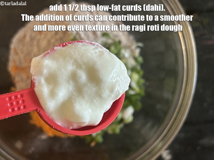 Step 21 – Add&nbsp;1 1/2 tbsp&nbsp;<a href="https://www.tarladalal.com/glossary-low-fat-curds-low-cal-dahi-low-calorie-curd-low-fat-yogurt-1107i">low-fat curds (dahi)</a>.&nbsp;The addition of curds can contribute to a smoother and …
