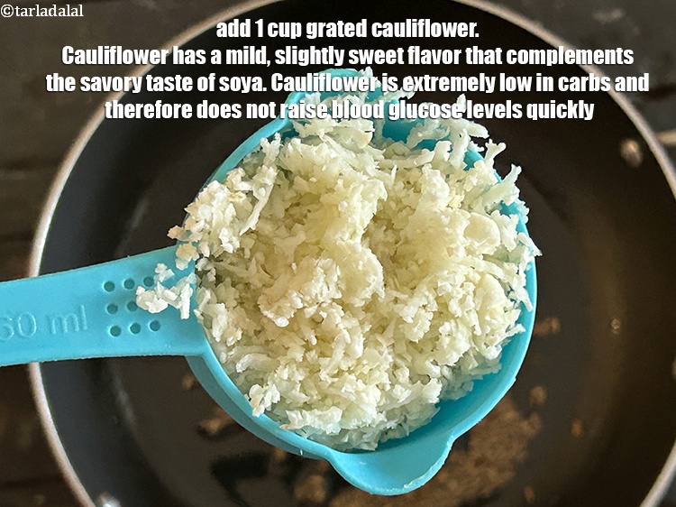 Step 41 – Add&nbsp;1&nbsp;cup&nbsp;<a href="glossary-grated-cauliflower-994i">grated cauliflower</a>.&nbsp;Cauliflower has a mild,&nbsp;slightly sweet flavor that complements the savory taste of soya.&nbsp;<a …