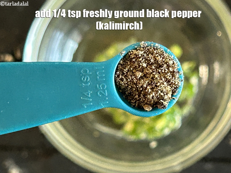 Step 13 – Add&nbsp;<meta charset="UTF-8" />1/4 tsp&nbsp;<a href="glossary-freshly-ground-black-pepper-kalimirch-powder-kali-mirch-ka-powder-567i">freshly ground black pepper (kalimirch)</a>.
