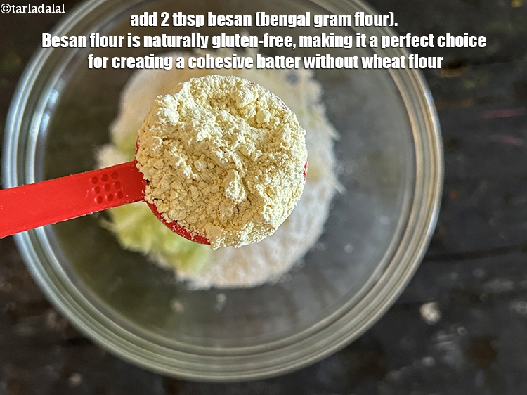 Step 6 – Add&nbsp;<meta charset="UTF-8" />2 tbsp&nbsp;<a href="glossary-besan-chana-dal-flour-bengal-gram-flour-952i">besan (bengal gram flour)</a>.&nbsp;Besan flour is naturally gluten-free, making it a …