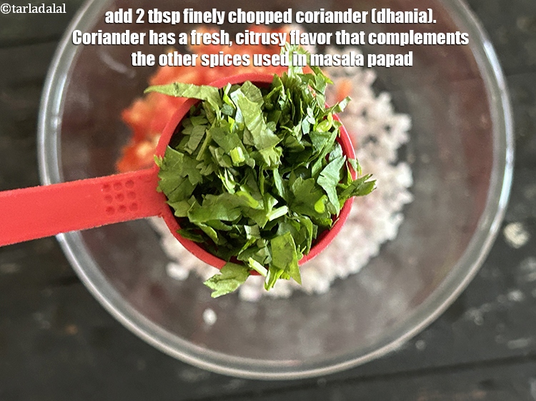 Step 6 – Add&nbsp;<meta charset="UTF-8" />2 tbsp&nbsp;finely&nbsp;<a href="glossary-chopped-coriander-783i">chopped coriander (dhania)</a>.&nbsp;Coriander has a fresh,&nbsp;citrusy flavor that complements the other …