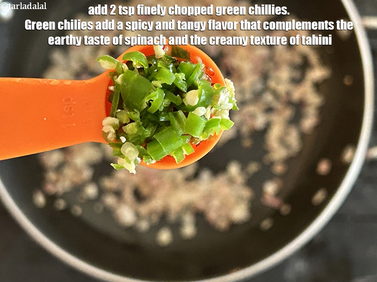 Step 8 – Add<strong> 2&nbsp;tsp</strong>&nbsp;finely&nbsp;<a href="glossary-chopped-green-chilli-820i">chopped green chillies</a>.&nbsp;Green chilies add a spicy and tangy flavor that complements the …
