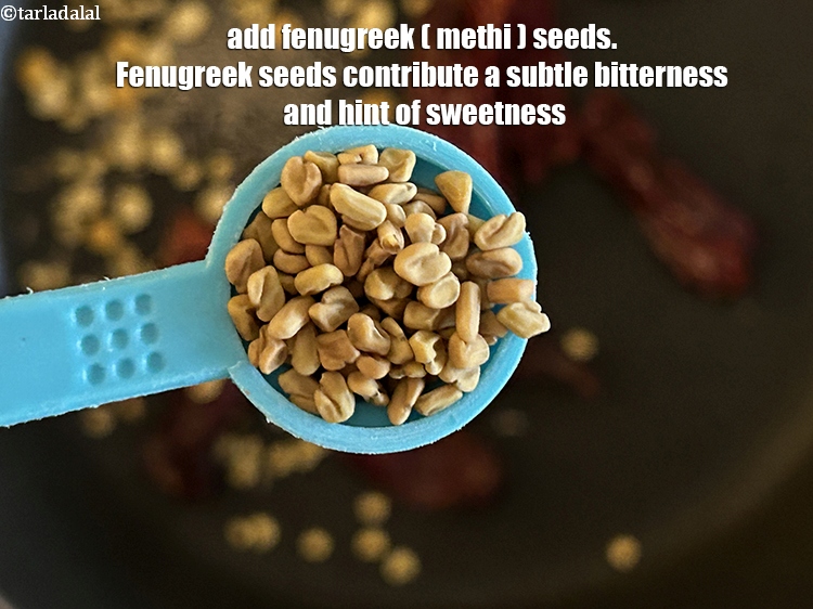 Step 7 – Add&nbsp;<meta charset="UTF-8" />1/2 tsp&nbsp;<a href="glossary-fenugreek-seeds-methi-dana-methi-ke-dane-methi-seeds-991i">fenugreek (methi) seeds</a>.&nbsp;While not the most dominant flavor in the masala, …