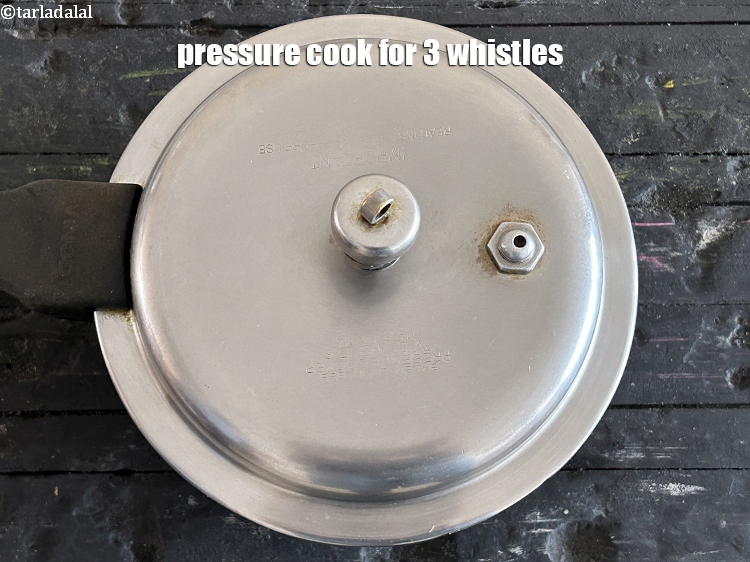 Step 10 – Pressure cook for 3 whistles.