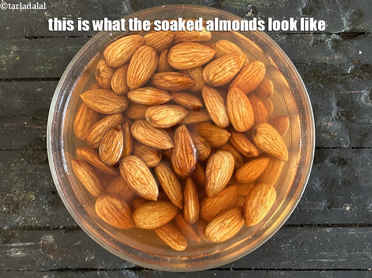 Step 6 – This is what the soaked almonds look like.