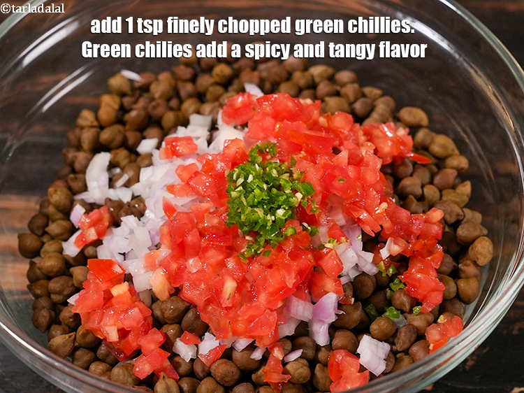Step 16 – Add&nbsp;<meta charset="UTF-8" />1 tsp&nbsp;finely&nbsp;<a href="glossary-chopped-green-chilli-820i">chopped green chillies</a>.&nbsp;Green chilies add a spicy and tangy flavor.