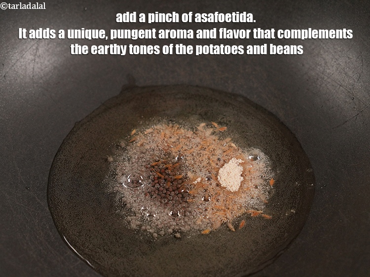 Step 6 – Add a pinch of <a href="https://www.tarladalal.com/glossary-asafoetida-hing-113i">asafoetida (hing)</a>. It adds a unique, pungent aroma and flavor …