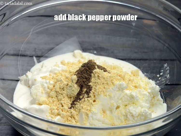 Step 6 – Add &frac14; tsp <a href="https://www.tarladalal.com/glossary-black-peppercorns-kali-mirch-kalimirch-566i">black peppercorns (kalimirch)</a>.