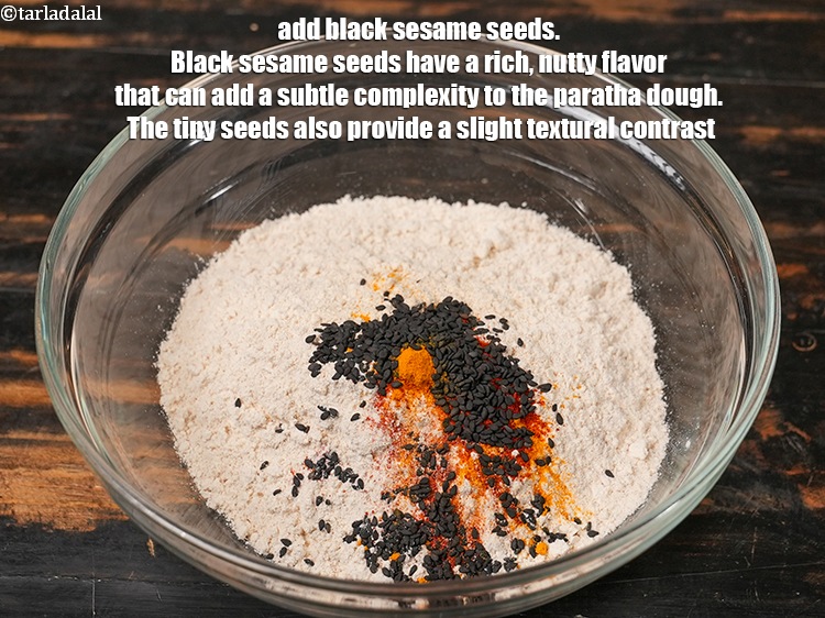 Step 6 – Add 1 tsp <a href="https://www.tarladalal.com/glossary-black-sesame-seeds-kala-til-kale-til-862i">black sesame seeds (kala til)</a>. Black sesame seeds have a rich, …