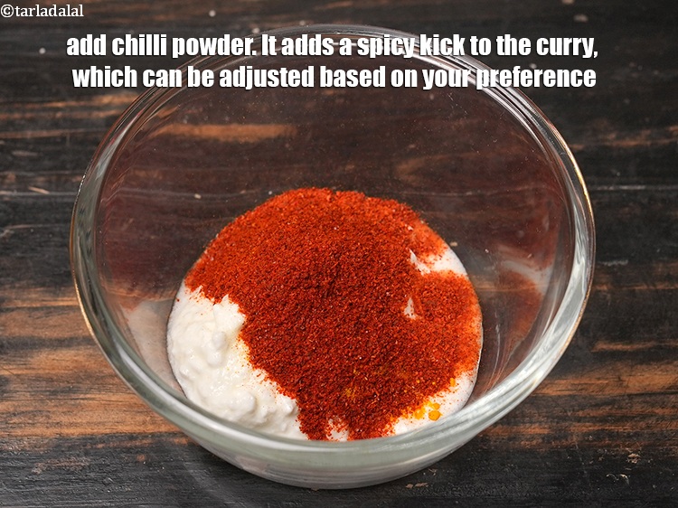 Step 6 – Add 1 tsp chilli powder. It adds a spicy kick to the curry, which can …