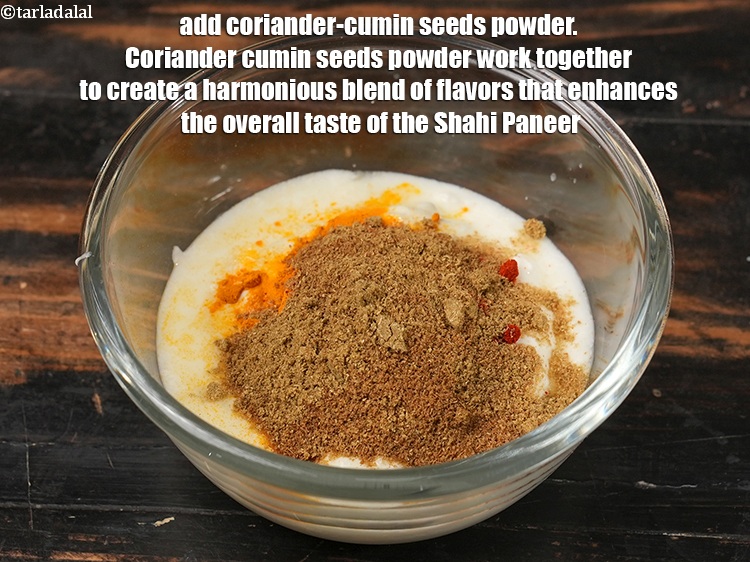 Step 6 – Add 2 tsp <a href="https://www.tarladalal.com/glossary-coriander-cumin-seeds-powder-dhania-jeera-powder-375i">coriander-cumin seeds (dhania-jeera) powder</a>. Coriander cumin seeds powder work together to …