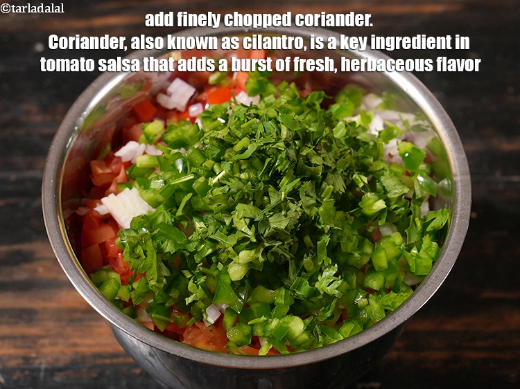 Step 6 – Add 1 tbsp finely <a href="https://www.tarladalal.com/glossary-chopped-coriander-783i">chopped coriander (dhania)</a>. Coriander, also known as cilantro, is a …