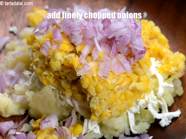 Step 6 – Add &frac14; cup finely chopped onions.&nbsp;