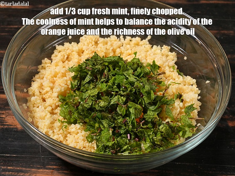 Step 30 – <meta charset="UTF-8" /> Add&nbsp;? cup fresh mint, finely chopped.&nbsp;The coolness of mint helps to balance …