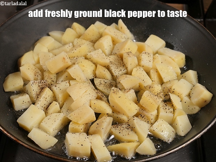 Step 6 – Add &nbsp;<a href="https://www.tarladalal.com/glossary-freshly-ground-black-pepper-kalimirch-powder-kali-mirch-ka-powder-567i">freshly ground black pepper (kalimirch)</a> to taste.