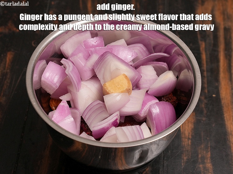 Step 6 – Add 12 mm piece of <a href="https://www.tarladalal.com/glossary-ginger-adrak-453i">ginger (adrak)</a>. Ginger has a pungent and slightly sweet …