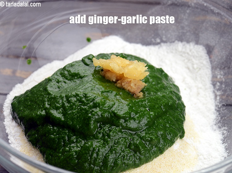 Step 6 – Add 2 tsp <a href="https://www.tarladalal.com/glossary-ginger-garlic-paste-adrak-lehsun-ki-pate-adrak-lahsun-ki-paste-939i">ginger-garlic (adrak-lehsun) paste</a>.