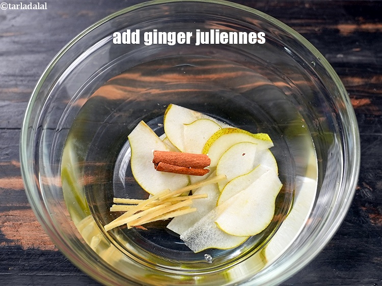 Step 6 – Add 1 tsp <a href="https://www.tarladalal.com/glossary-ginger-juliennes-950i">ginger (adrak) juliennes</a>.