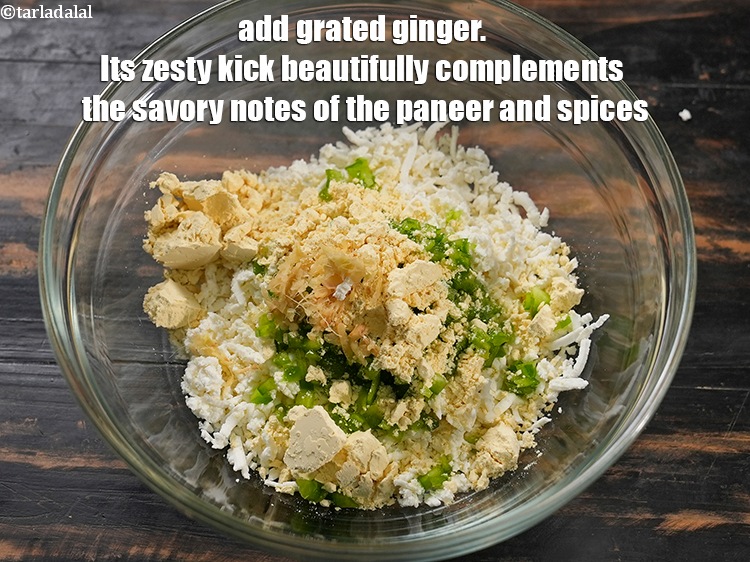 Step 6 – Add &frac12; tsp <a href="https://www.tarladalal.com/glossary-grated-ginger-943i">grated ginger (adrak)</a>. Its zesty kick beautifully complements the savory notes …