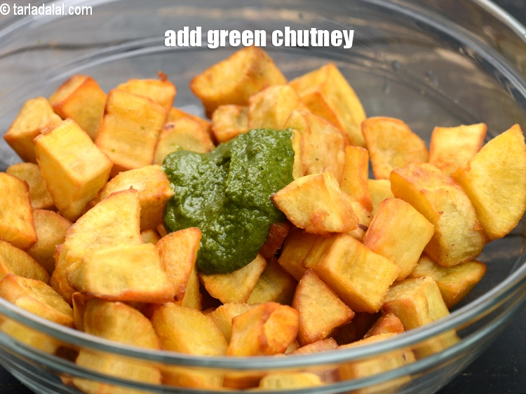 Step 6 – Add 1 tbsp&nbsp;<a href="https://www.tarladalal.com/green-chutney-22266r">green chutney</a>.