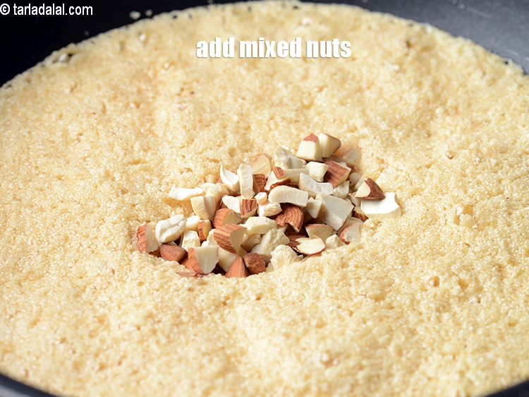 Step 6 – Add 2 tbsp mixed nuts.&nbsp;