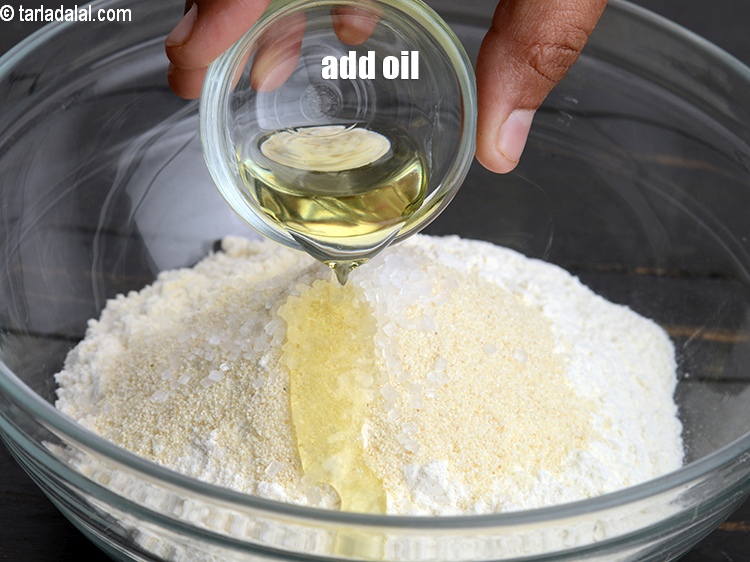 Step 7 – Add 1&frac12; tbsp oil.