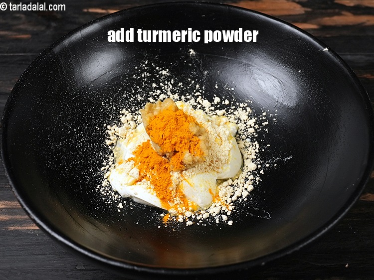 Step 7 – Add 1/2 tsp <a href="https://www.tarladalal.com/glossary-turmeric-powder-haldi-645i">turmeric powder (haldi)</a>.