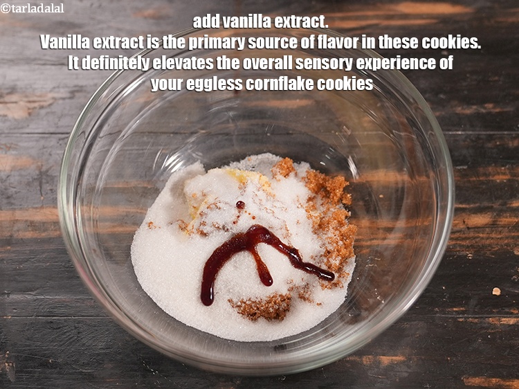 Step 6 – Add &frac12; tsp <a href="https://www.tarladalal.com/glossary-vanilla-extract-1248i">vanilla extract</a>. Vanilla extract is the primary source of flavor in …