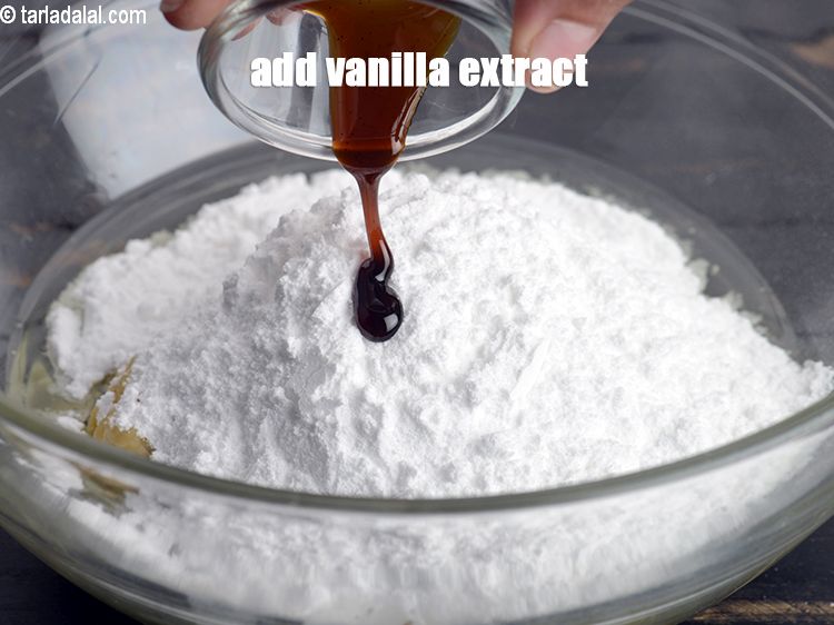 Step 6 – Add &frac12; tsp <a href="https://www.tarladalal.com/glossary-vanilla-extract-1248i">vanilla extract</a>.