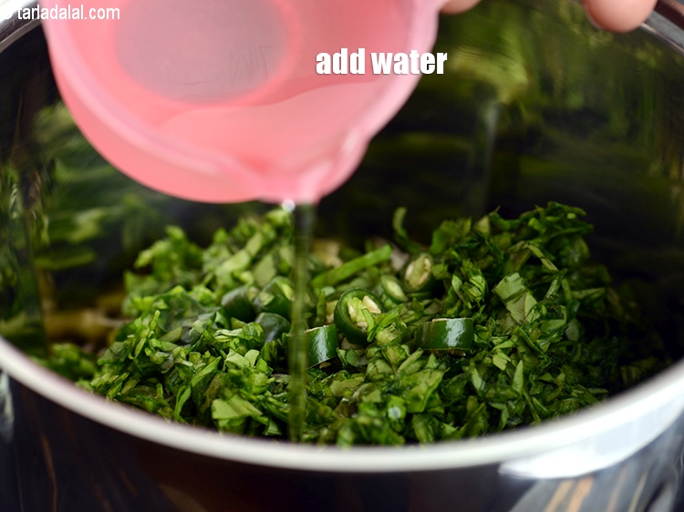 Step 6 – Add approx. 5 tbsp of water in a mixer.