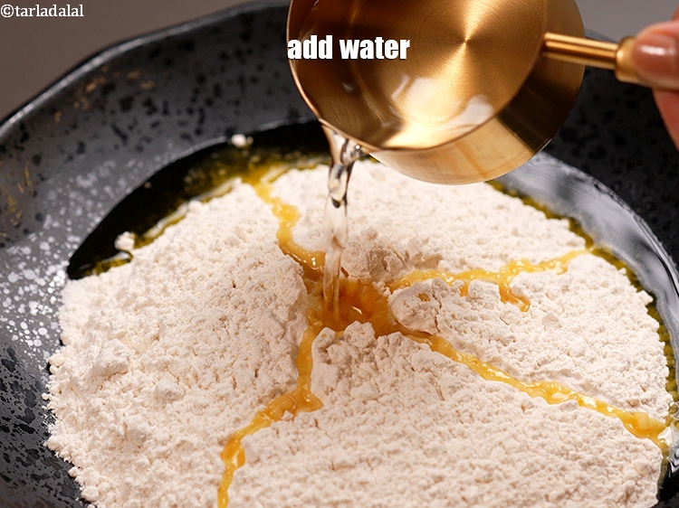 Step 6 – Add &frac34; cup water.