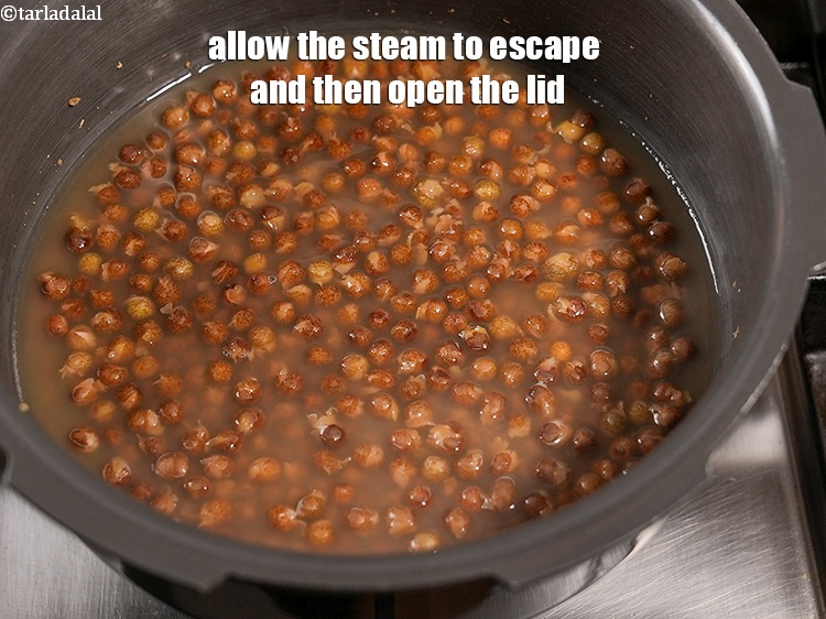 Step 6 – Allow the steam to escape and then open the lid.