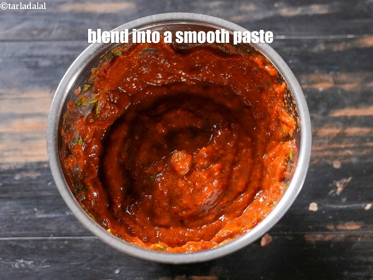 Step 6 – Blend into a smooth paste. Keep aside.