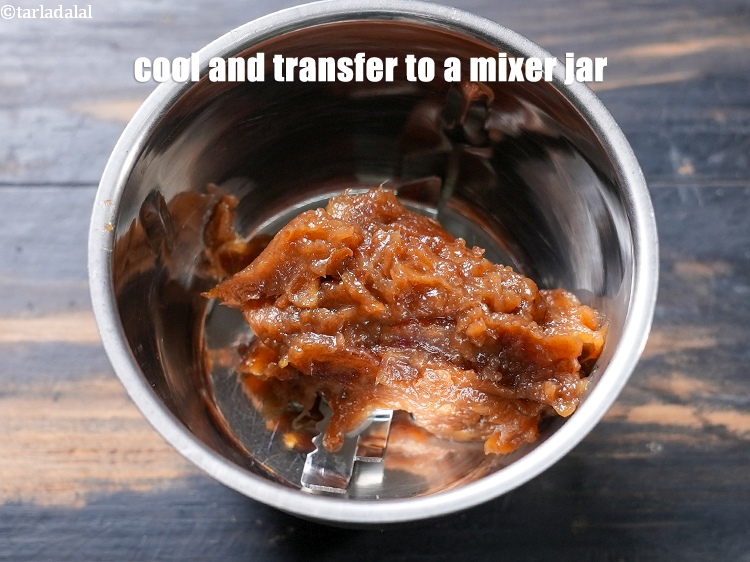 Step 6 – Cool it and transfer to a mixer jar.