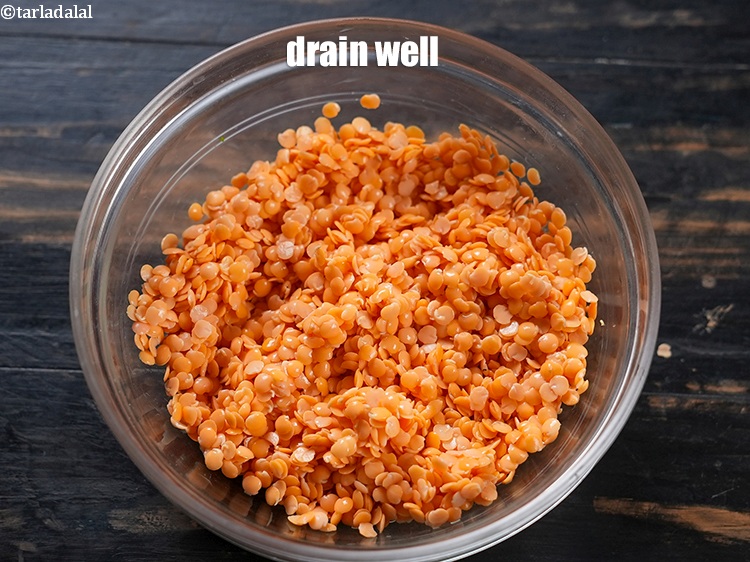 Step 6 – Once soaked, drain well.