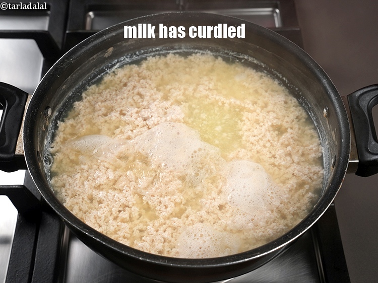 Step 6 – The milk has curdled.&nbsp;