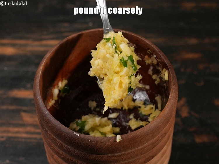 Step 6 – Pound it coarsely. Keep aside.