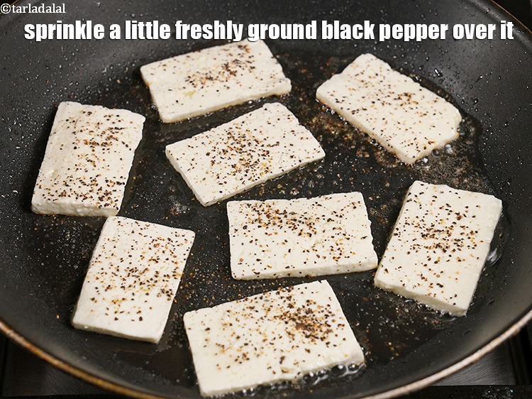 Step 6 – Sprinkle a little <a href="https://www.tarladalal.com/glossary-freshly-ground-black-pepper-kalimirch-powder-kali-mirch-ka-powder-567i">freshly ground black pepper (kalimirch)</a> over it.