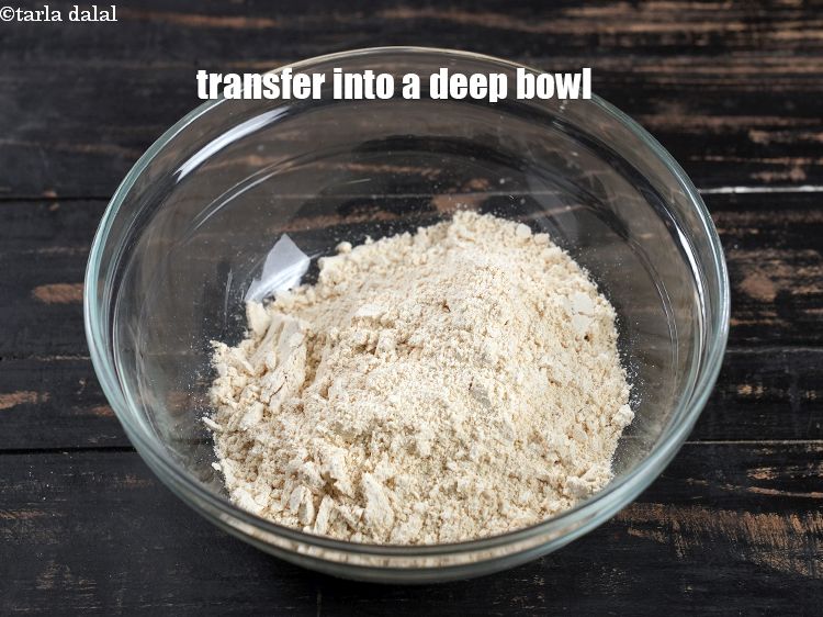 Step 6 – Transfer the powder into a deep bowl.